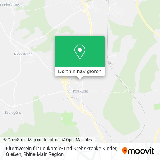 Elternverein für Leukämie- und Krebskranke Kinder, Gießen Karte