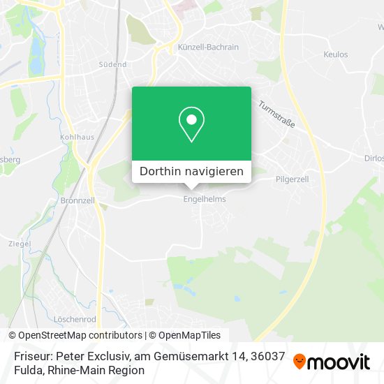 Friseur: Peter Exclusiv, am Gemüsemarkt 14, 36037 Fulda Karte
