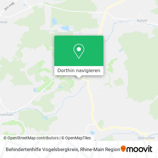 Behindertenhilfe Vogelsbergkreis Karte