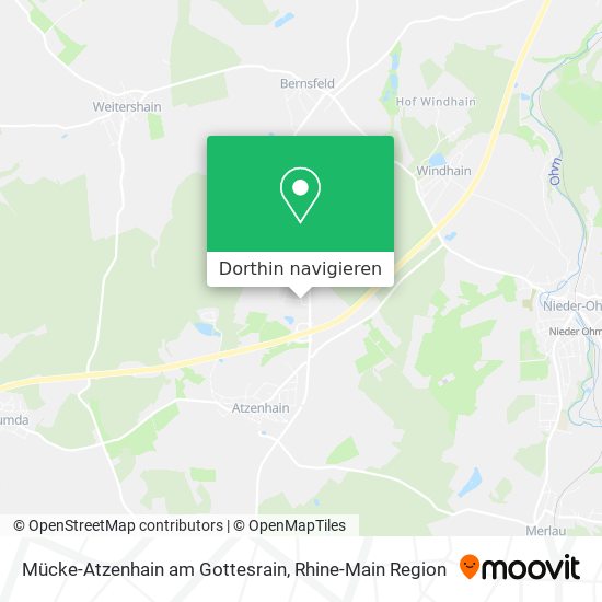 Mücke-Atzenhain am Gottesrain Karte