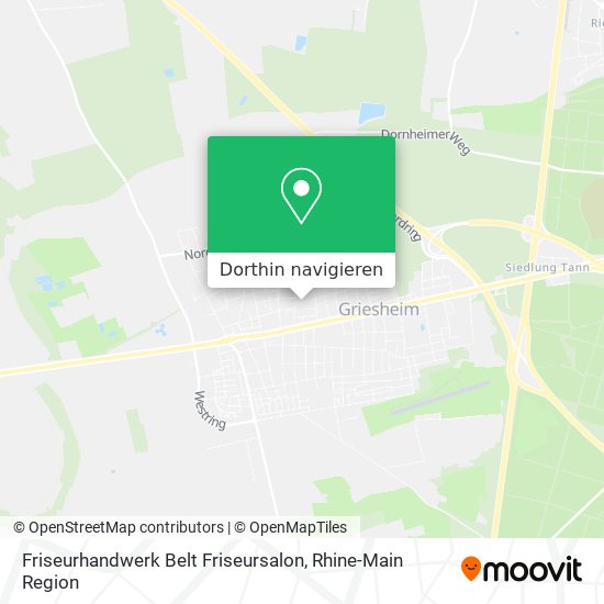 Friseurhandwerk Belt Friseursalon Karte