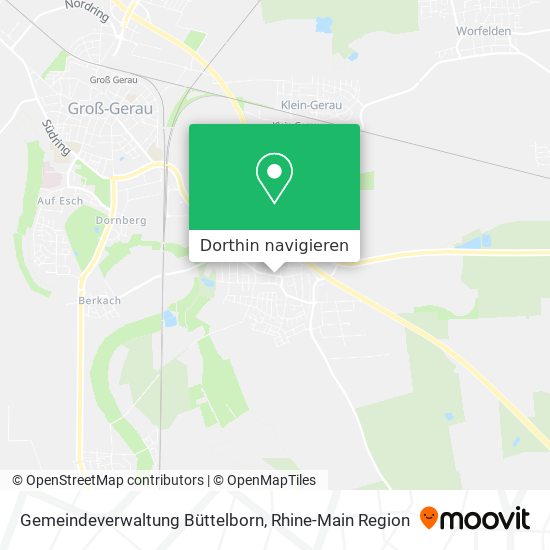 Gemeindeverwaltung Büttelborn Karte