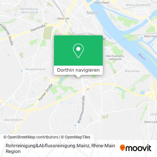 Rohrreinigung&Abflussreinigung Mainz Karte