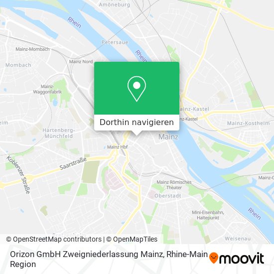 Orizon GmbH Zweigniederlassung Mainz Karte