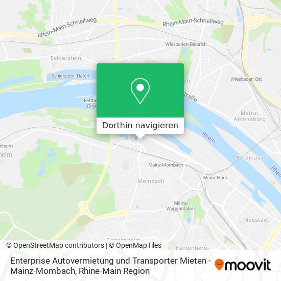 Enterprise Autovermietung und Transporter Mieten - Mainz-Mombach Karte