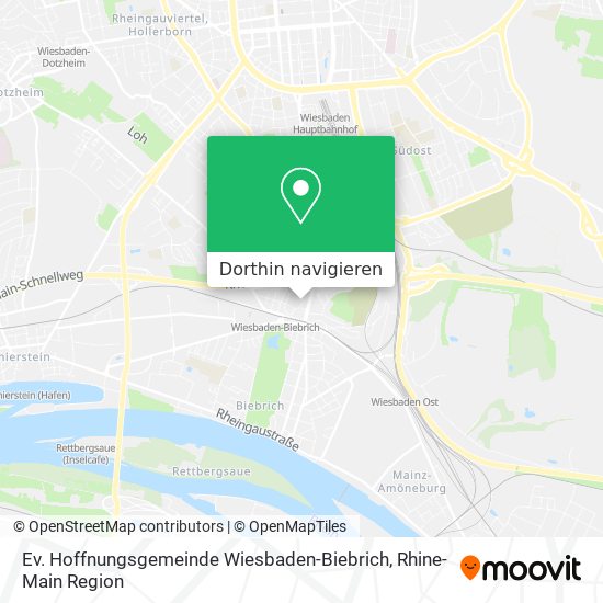 Ev. Hoffnungsgemeinde Wiesbaden-Biebrich Karte
