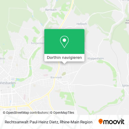 Rechtsanwalt Paul-Heinz Dietz Karte