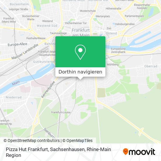 Pizza Hut Frankfurt, Sachsenhausen Karte