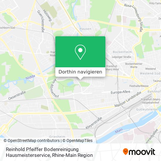 Reinhold Pfeiffer Bodenreinigung Hausmeisterservice Karte