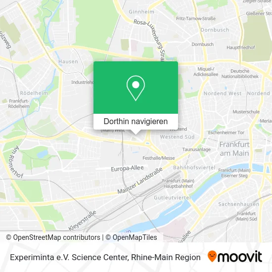 Experiminta e.V. Science Center Karte