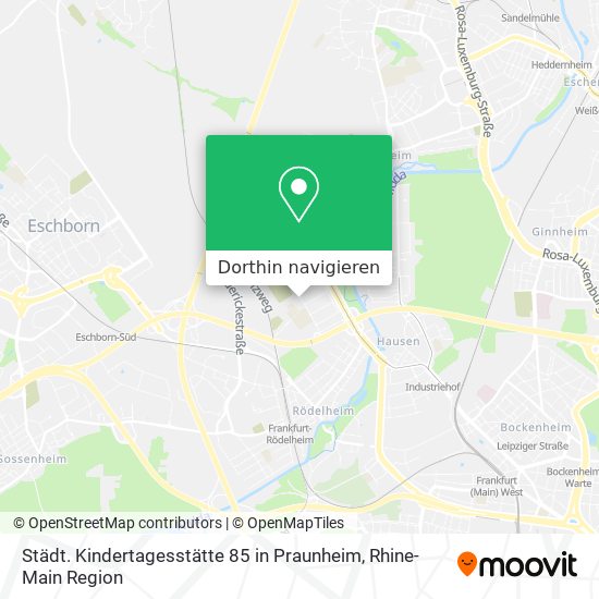 Städt. Kindertagesstätte 85 in Praunheim Karte