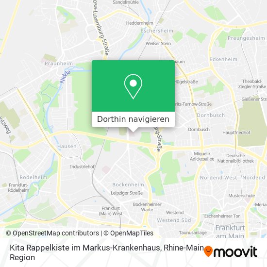 Kita Rappelkiste im Markus-Krankenhaus Karte