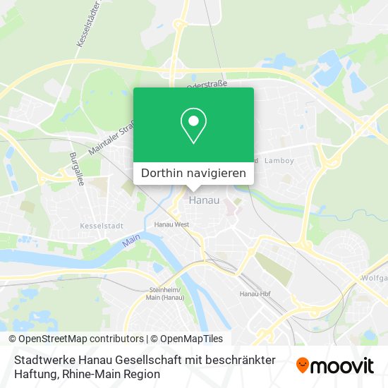 Stadtwerke Hanau Gesellschaft mit beschränkter Haftung Karte
