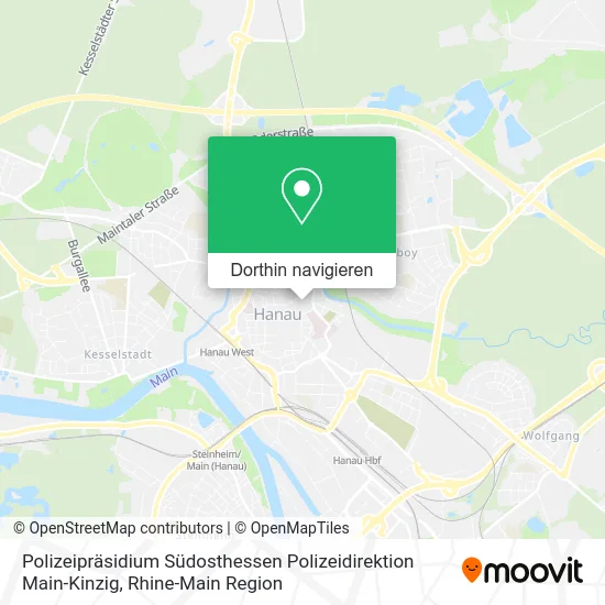 Polizeipräsidium Südosthessen Polizeidirektion Main-Kinzig Karte