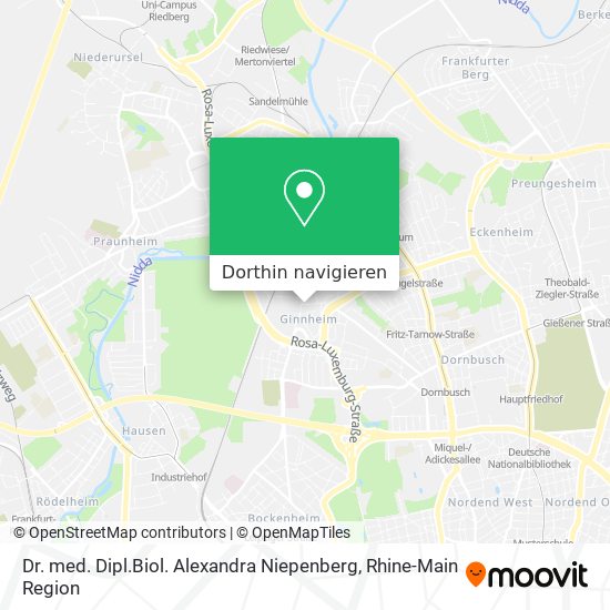 Dr. med. Dipl.Biol. Alexandra Niepenberg Karte