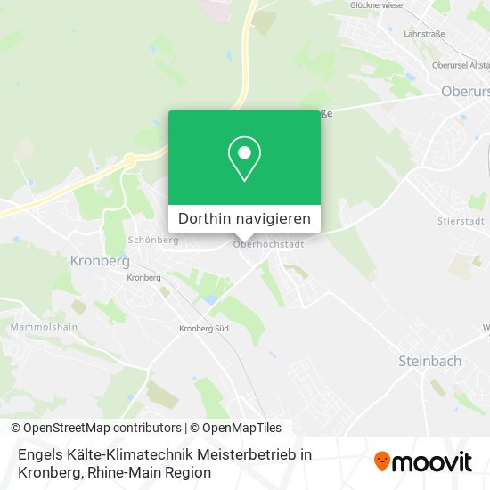 Engels Kälte-Klimatechnik Meisterbetrieb in Kronberg Karte