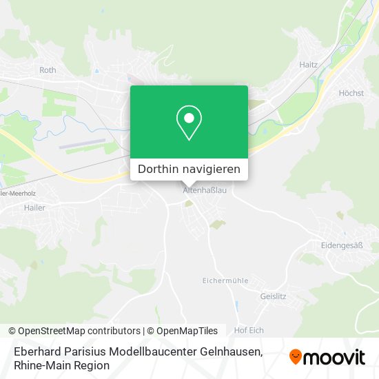 Eberhard Parisius Modellbaucenter Gelnhausen Karte