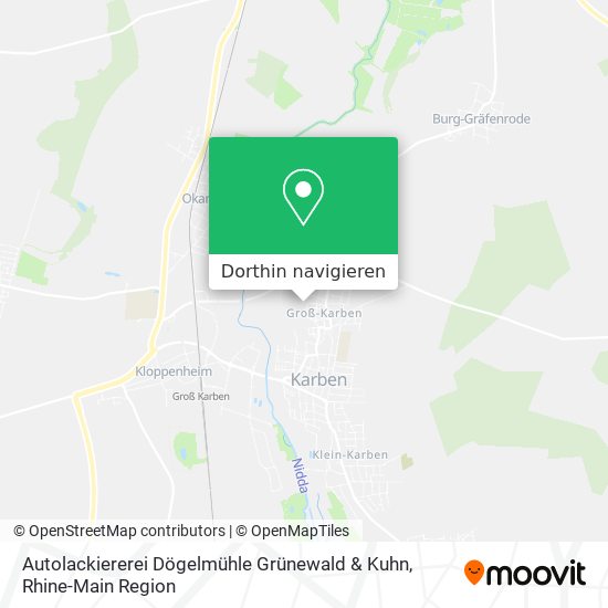 Autolackiererei Dögelmühle Grünewald & Kuhn Karte