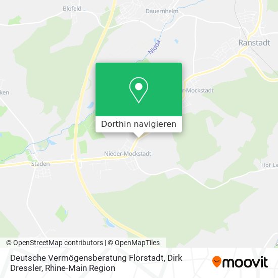Deutsche Vermögensberatung Florstadt, Dirk Dressler Karte
