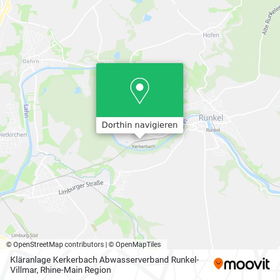 Kläranlage Kerkerbach Abwasserverband Runkel-Villmar Karte