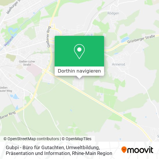 Gubpi - Büro für Gutachten, Umweltbildung, Präsentation und Information Karte