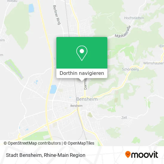 Stadt Bensheim Karte
