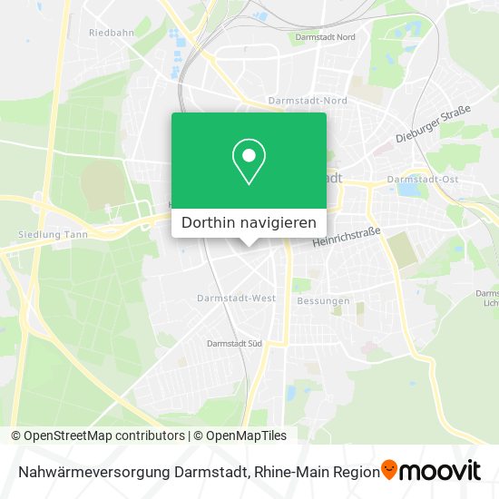 Nahwärmeversorgung Darmstadt Karte