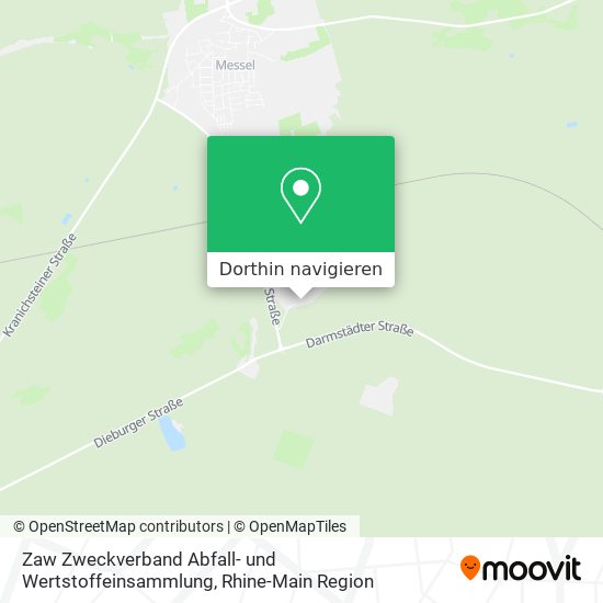 Zaw Zweckverband Abfall- und Wertstoffeinsammlung Karte