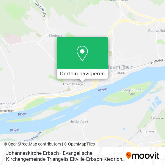 Johanneskirche Erbach - Evangelische Kirchengemeinde Triangelis Eltville-Erbach-Kiedrich Karte