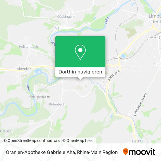 Oranien-Apotheke Gabriele Aha Karte