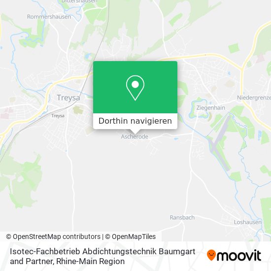 Isotec-Fachbetrieb Abdichtungstechnik Baumgart and Partner Karte