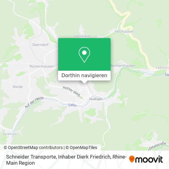 Schneider Transporte, Inhaber Dierk Friedrich Karte