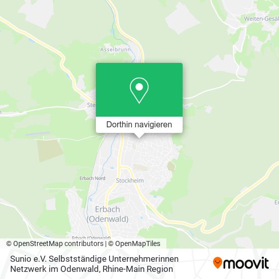 Sunio e.V. Selbstständige Unternehmerinnen Netzwerk im Odenwald Karte