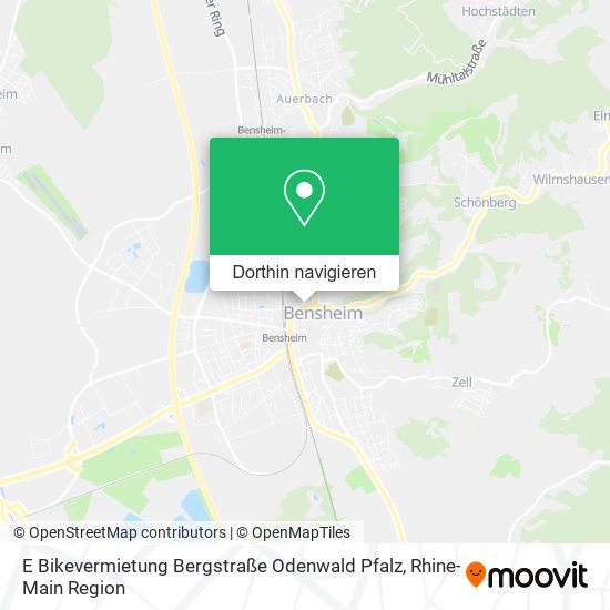 E Bikevermietung Bergstraße Odenwald Pfalz Karte