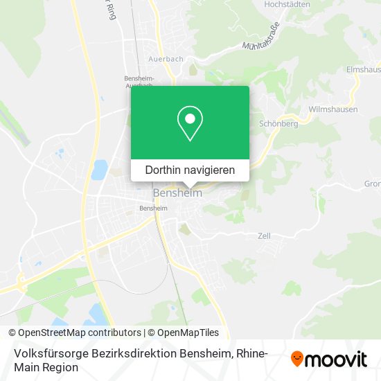 Volksfürsorge Bezirksdirektion Bensheim Karte