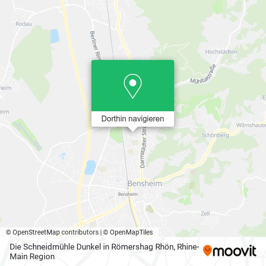 Die Schneidmühle Dunkel in Römershag Rhön Karte