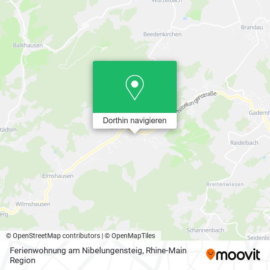 Ferienwohnung am Nibelungensteig Karte