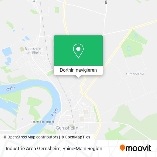 Industrie Area Gernsheim Karte