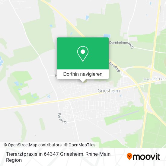 Tierarztpraxis in 64347 Griesheim Karte