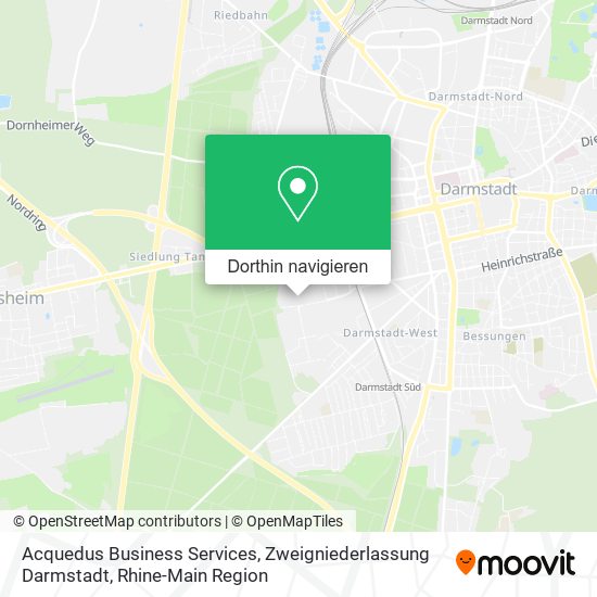 Acquedus Business Services, Zweigniederlassung Darmstadt Karte