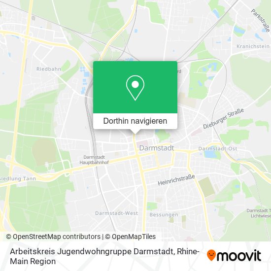 Arbeitskreis Jugendwohngruppe Darmstadt Karte