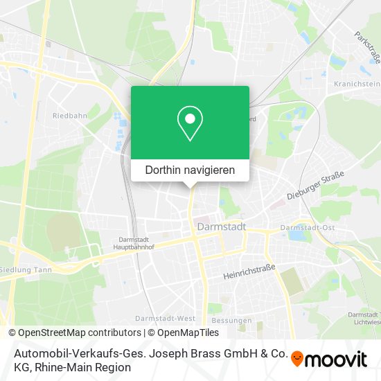 Automobil-Verkaufs-Ges. Joseph Brass GmbH & Co. KG Karte