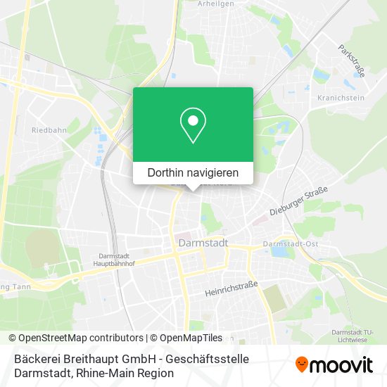 Bäckerei Breithaupt GmbH - Geschäftsstelle Darmstadt Karte