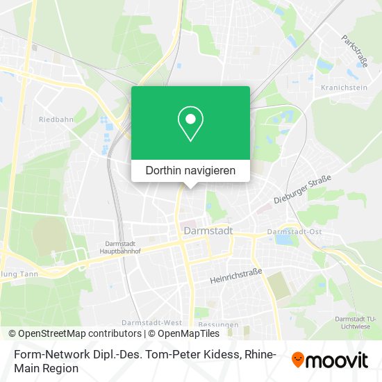 Form-Network Dipl.-Des. Tom-Peter Kidess Karte