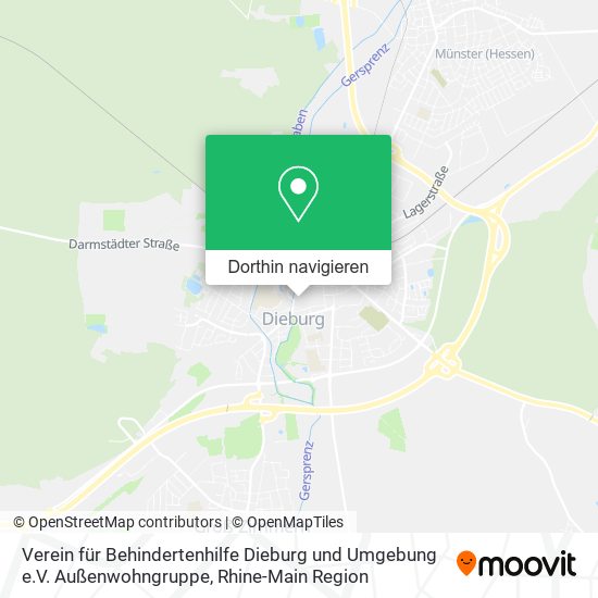 Verein für Behindertenhilfe Dieburg und Umgebung e.V. Außenwohngruppe Karte