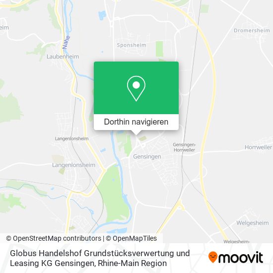 Globus Handelshof Grundstücksverwertung und Leasing KG Gensingen Karte
