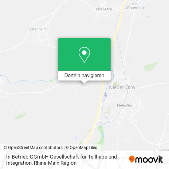 In.Betrieb GGmbH Gesellschaft für Teilhabe und Integration Karte