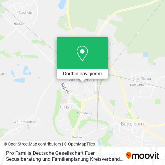 Pro Familia Deutsche Gesellschaft Fuer Sexualberatung und Familienplanung Kreisverband Groß-Gerau E Karte