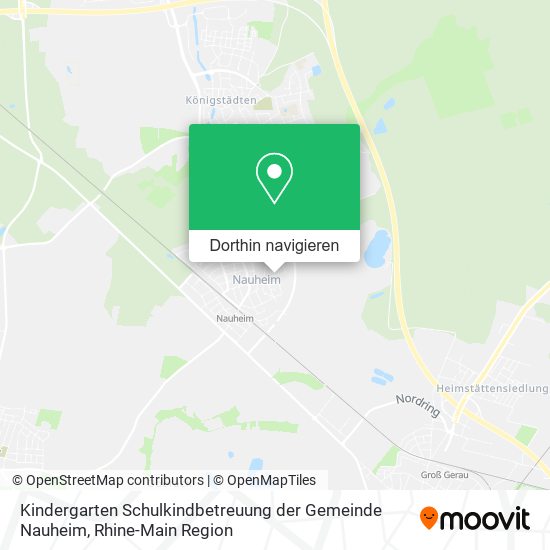 Kindergarten Schulkindbetreuung der Gemeinde Nauheim Karte