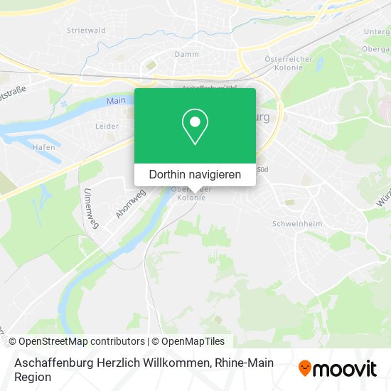 Aschaffenburg Herzlich Willkommen Karte